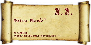 Moise Manó névjegykártya